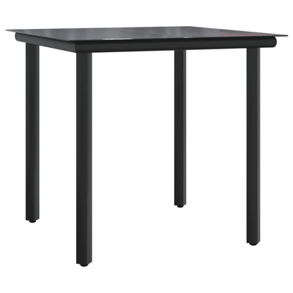 vidaXL 5 Piece Garden Dining Set Black Textilene and Steel 6