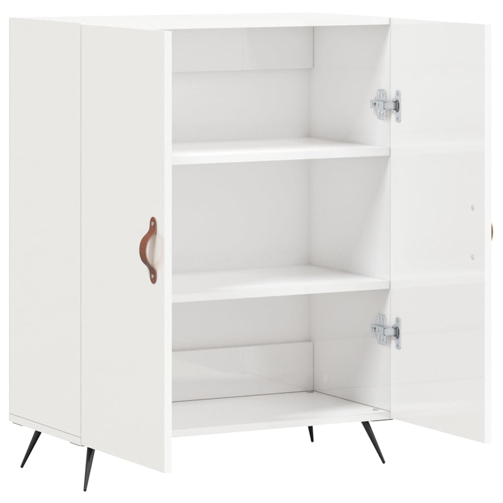 Sideboard 69,5x34x90 cm Engineered Wood High gloss white
