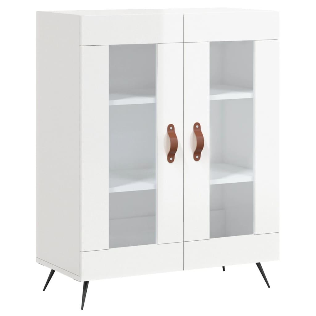 Sideboard 69,5x34x90 cm Engineered Wood High gloss white