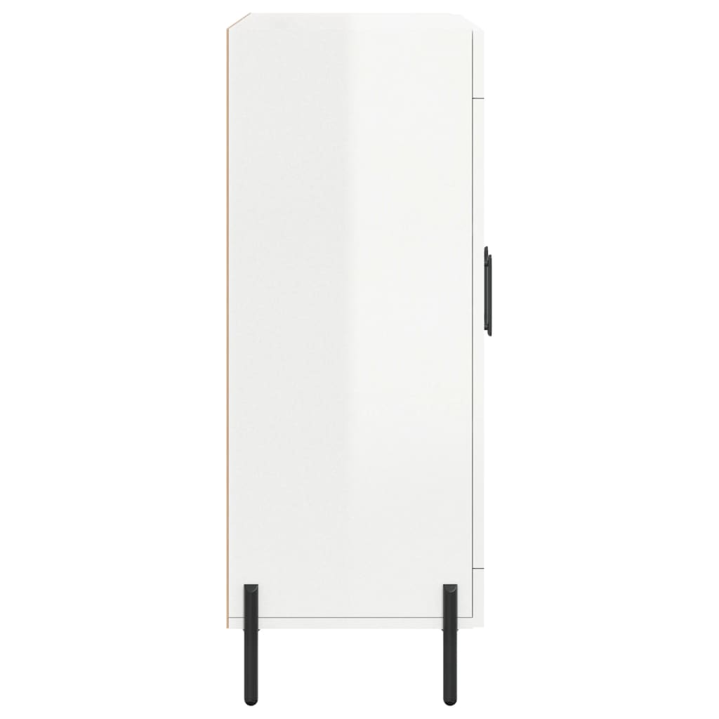 Sideboard 69,5x34x90 cm Engineered Wood High gloss white
