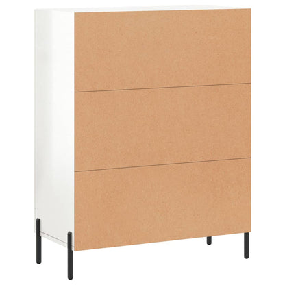 Sideboard 69,5x34x90 cm Engineered Wood High gloss white