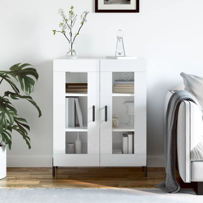 Sideboard 69,5x34x90 cm Engineered Wood High gloss white