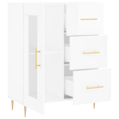 Sideboard 69,5x34x90 cm Engineered Wood High gloss white