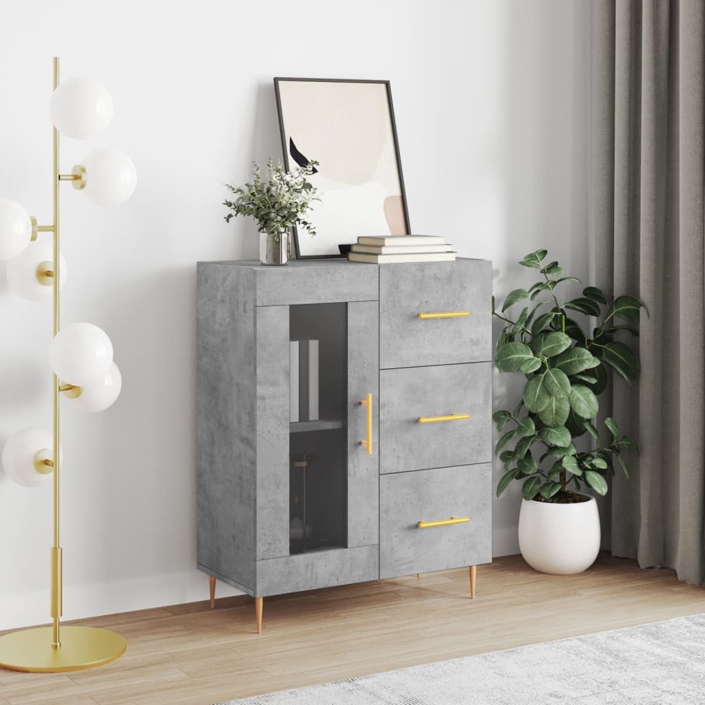 Sideboard 69,5x34x90 cm Engineered Wood Concrete grey