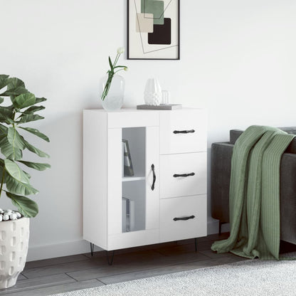 Sideboard 69,5x34x90 cm Engineered Wood High gloss white