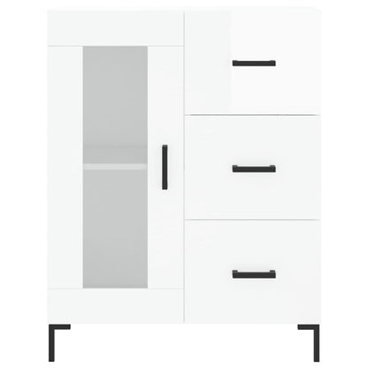 Sideboard 69,5x34x90 cm Engineered Wood High gloss white
