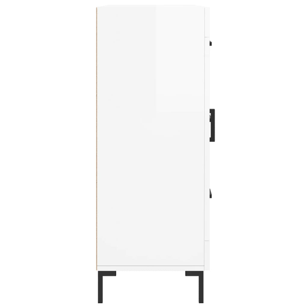 Sideboard 69,5x34x90 cm Engineered Wood High gloss white