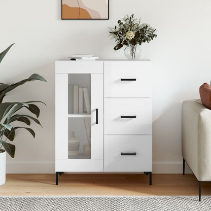 Sideboard 69,5x34x90 cm Engineered Wood High gloss white