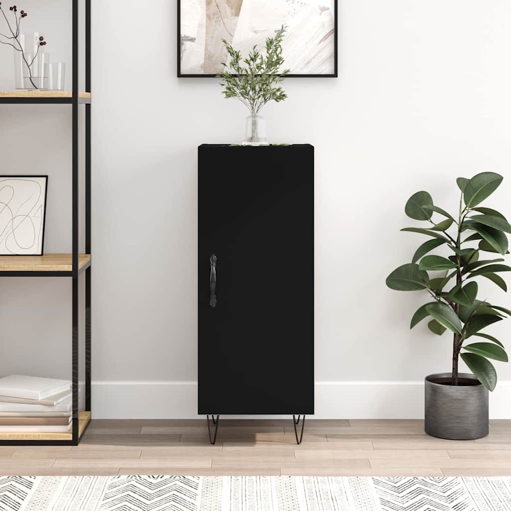 Sideboard 34,5x34x90 cm Engineered Wood Black