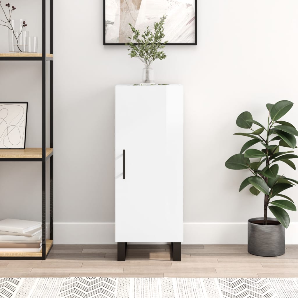 Sideboard 34,5x34x90 cm Engineered Wood High gloss white