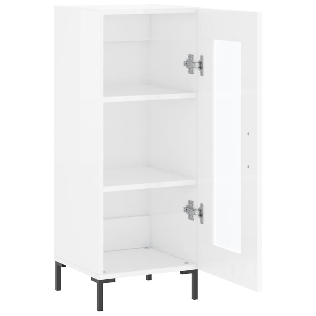 Sideboard 34,5x34x90 cm Engineered Wood High gloss white
