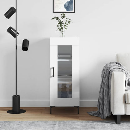 Sideboard 34,5x34x90 cm Engineered Wood High gloss white
