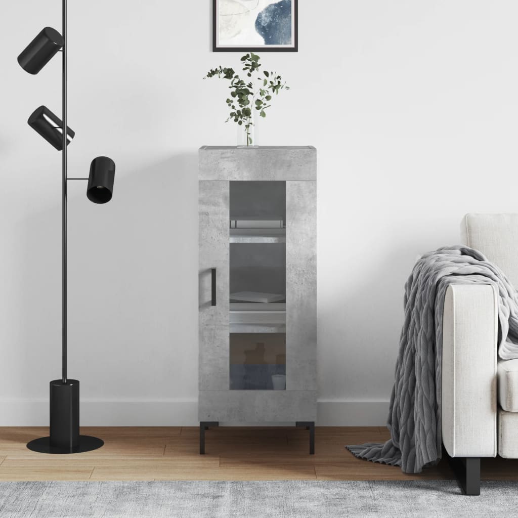 Sideboard 34,5x34x90 cm Engineered Wood Concrete grey