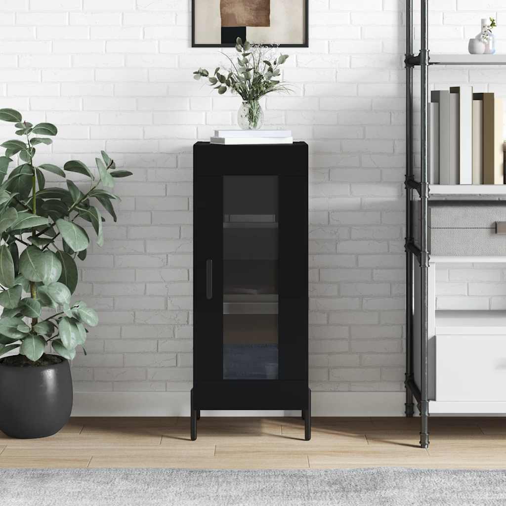 Sideboard 34,5x34x90 cm Engineered Wood Black