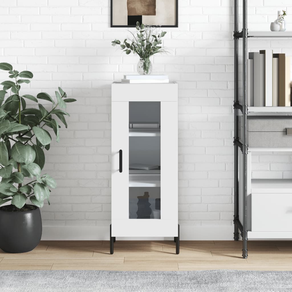 Sideboard 34,5x34x90 cm Engineered Wood High gloss white