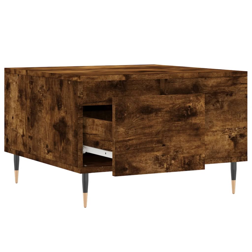 Coffee Table 55x55x36,5 cm Engineered Wood Smoked oak