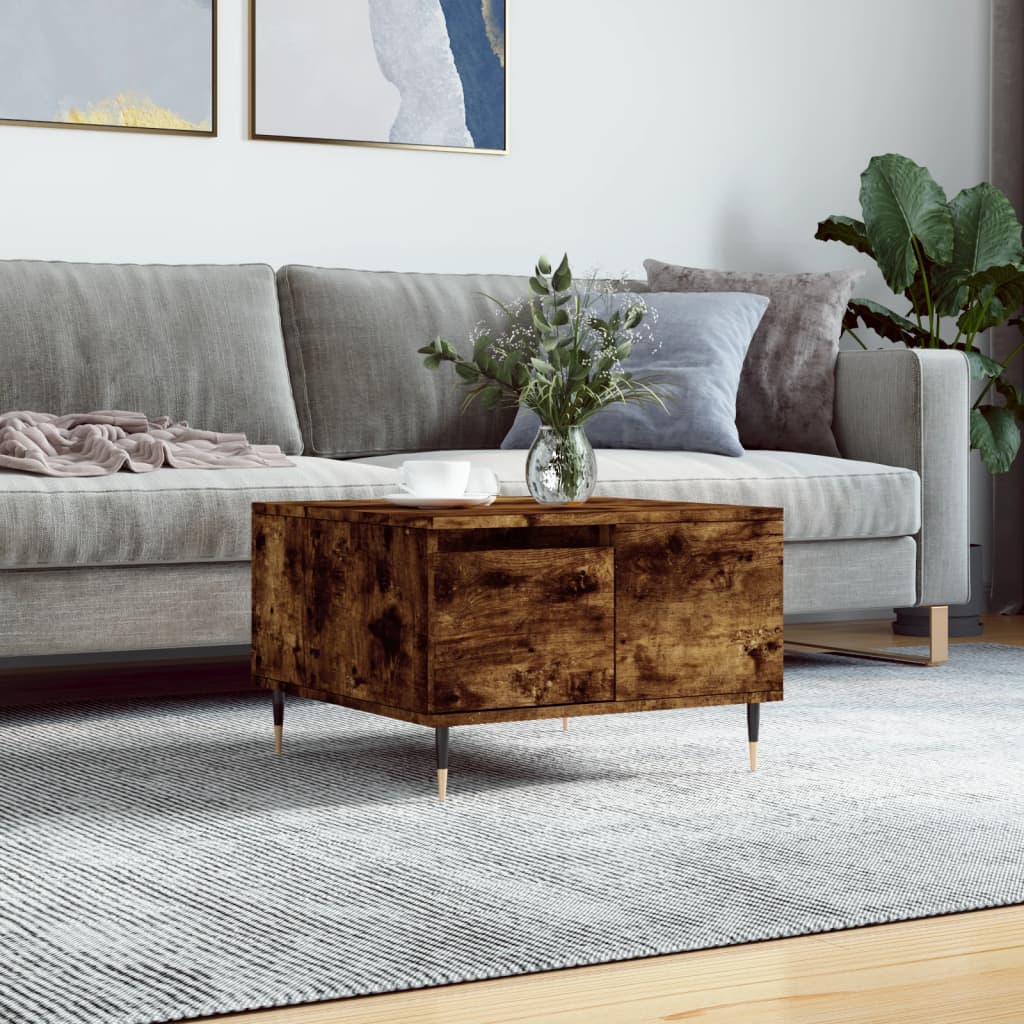 Coffee Table 55x55x36,5 cm Engineered Wood Smoked oak