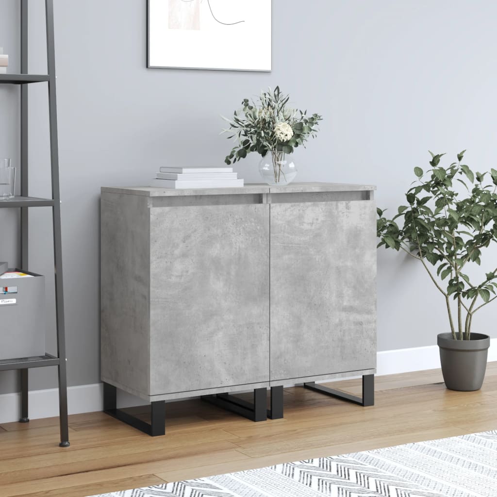 Sideboards 40x35x70 cm Engineered Wood Concrete grey 2