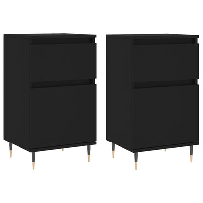 Sideboards 40x35x70 cm Engineered Wood Black 2