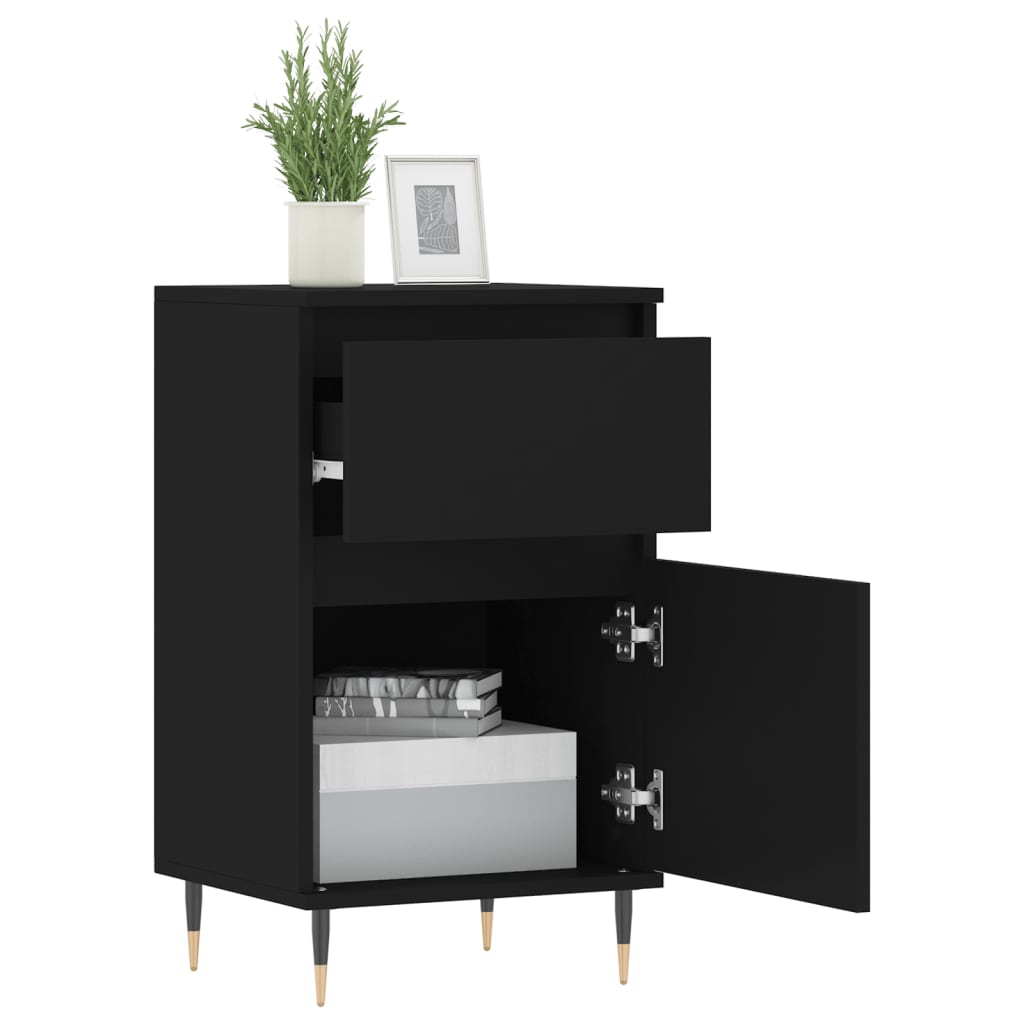 Sideboards 40x35x70 cm Engineered Wood Black 2