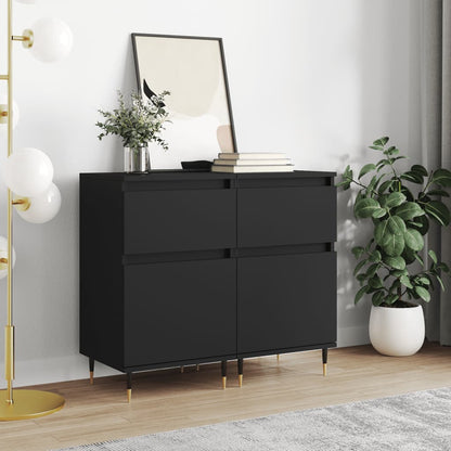 Sideboards 40x35x70 cm Engineered Wood Black 2