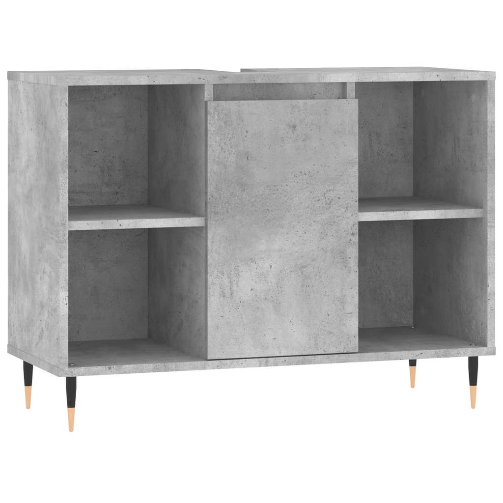 Bathroom Cabinet 80x33x60 cm Engineered Wood Concrete grey
