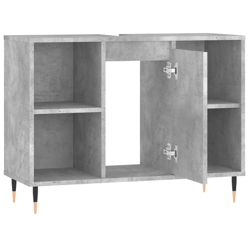 Bathroom Cabinet 80x33x60 cm Engineered Wood Concrete grey