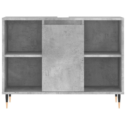 Bathroom Cabinet 80x33x60 cm Engineered Wood Concrete grey