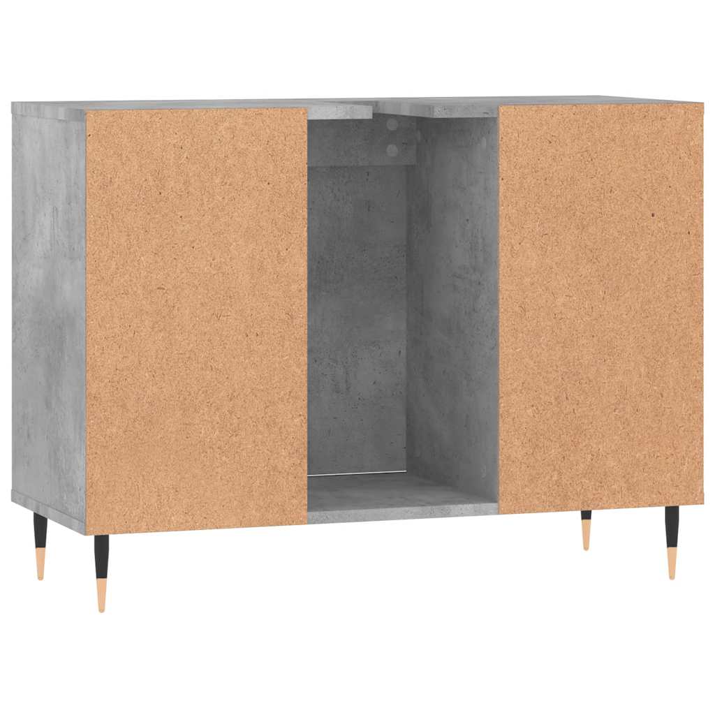 Bathroom Cabinet 80x33x60 cm Engineered Wood Concrete grey