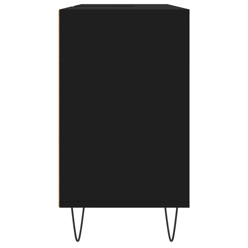 Bathroom Cabinet 80x33x60 cm Engineered Wood Black