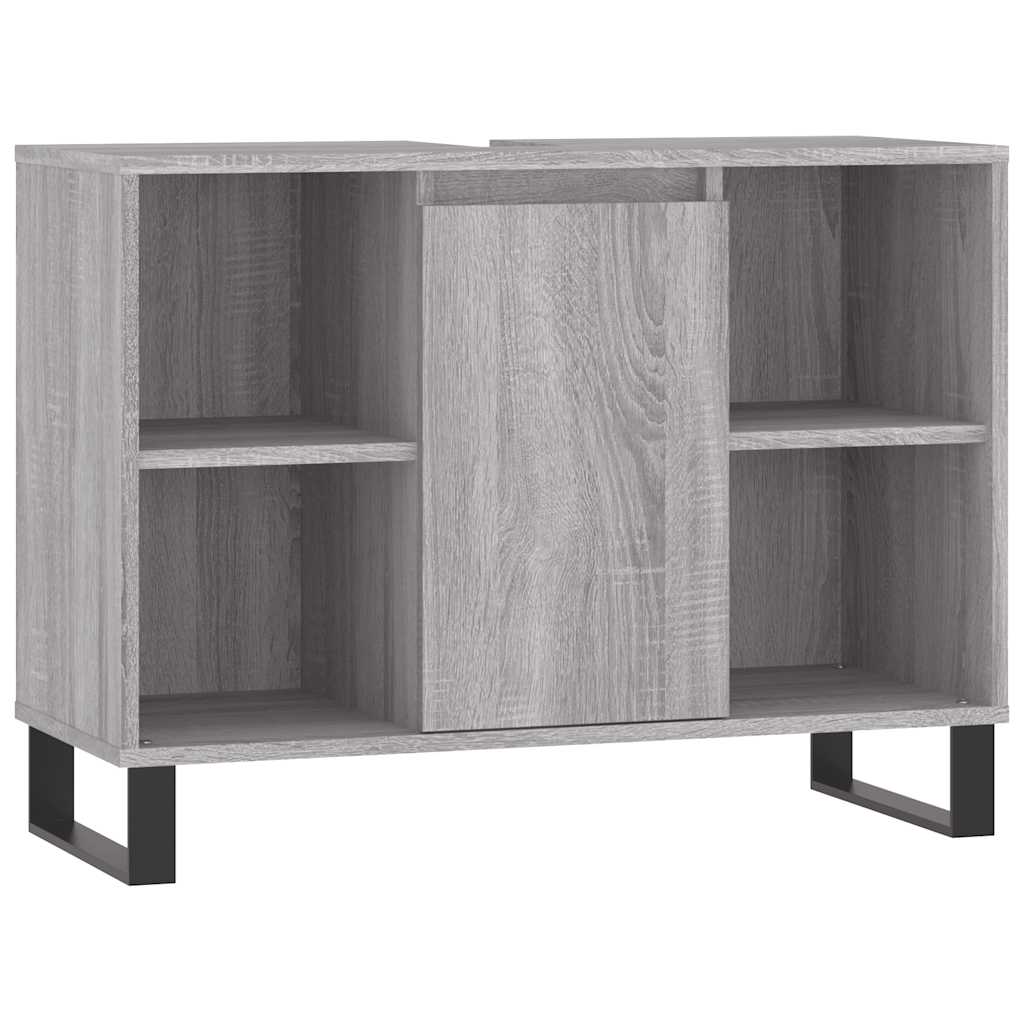 Bathroom Cabinet 80x33x60 cm Engineered Wood Grey sonoma