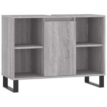 Bathroom Cabinet 80x33x60 cm Engineered Wood Grey sonoma
