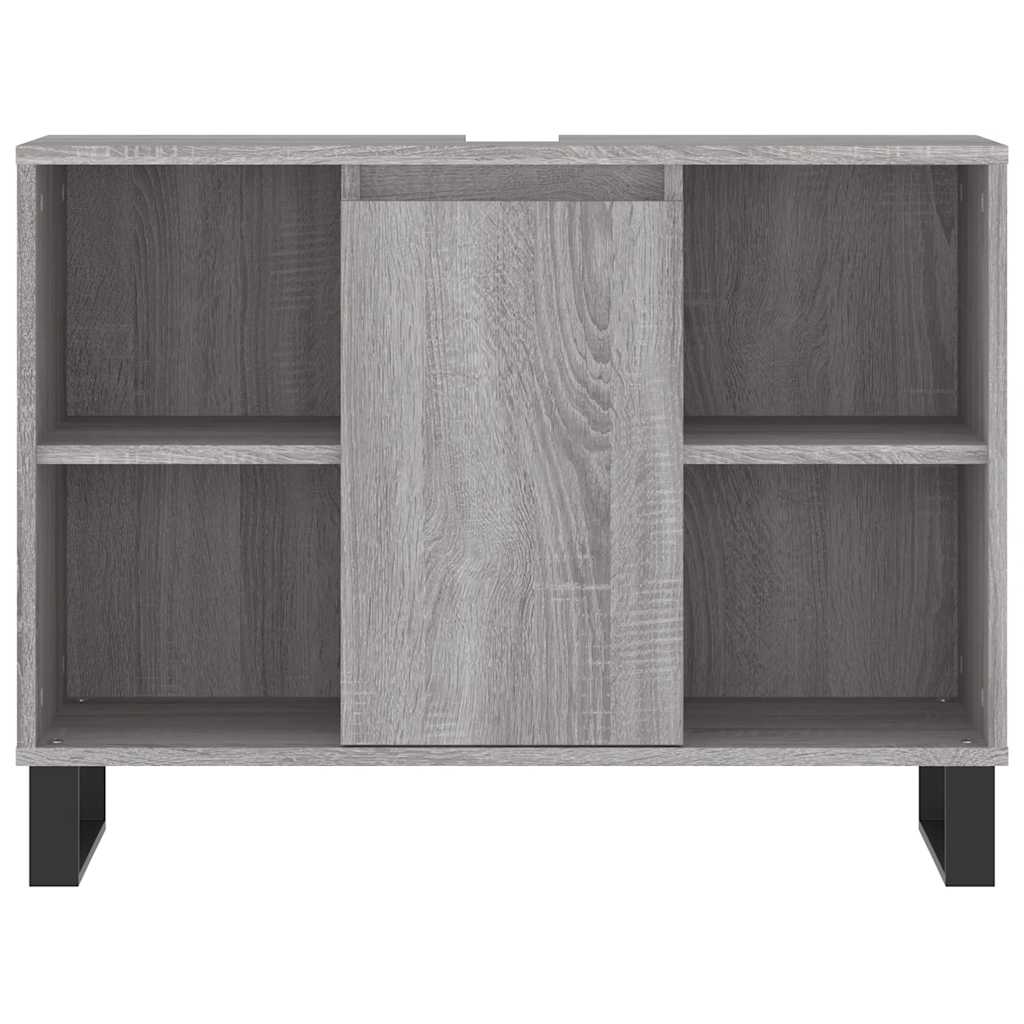 Bathroom Cabinet 80x33x60 cm Engineered Wood Grey sonoma