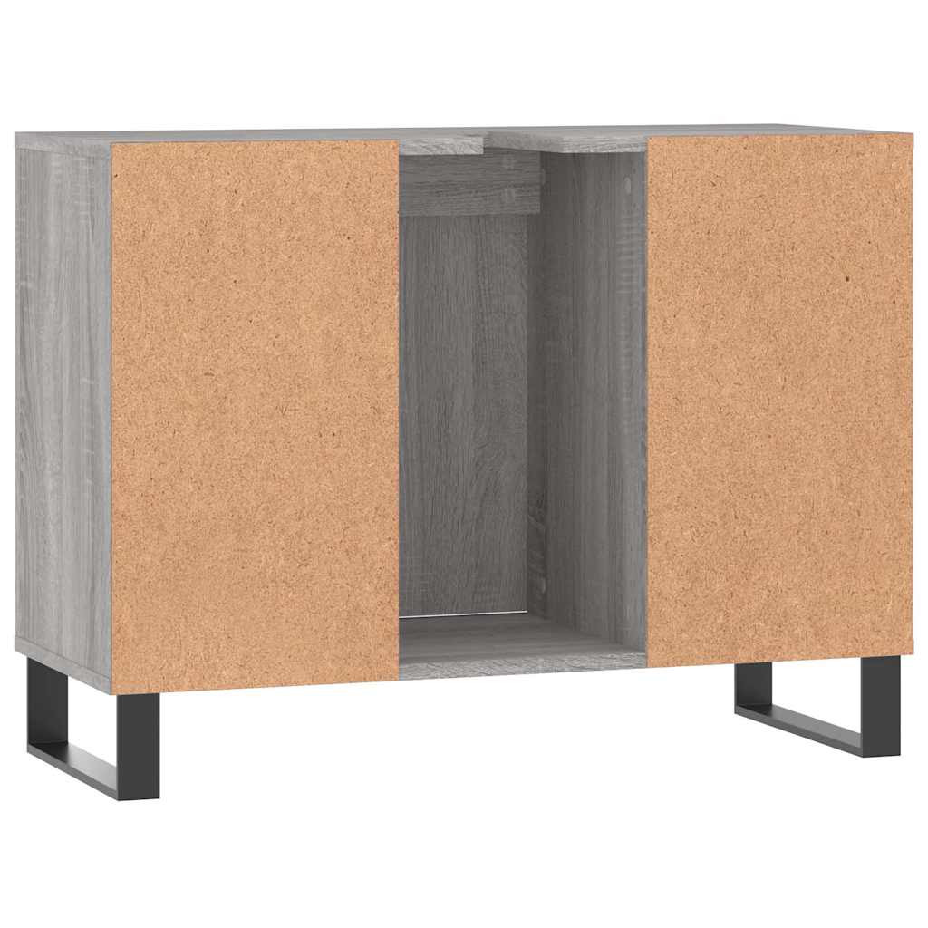 Bathroom Cabinet 80x33x60 cm Engineered Wood Grey sonoma