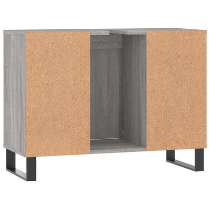 Bathroom Cabinet 80x33x60 cm Engineered Wood Grey sonoma