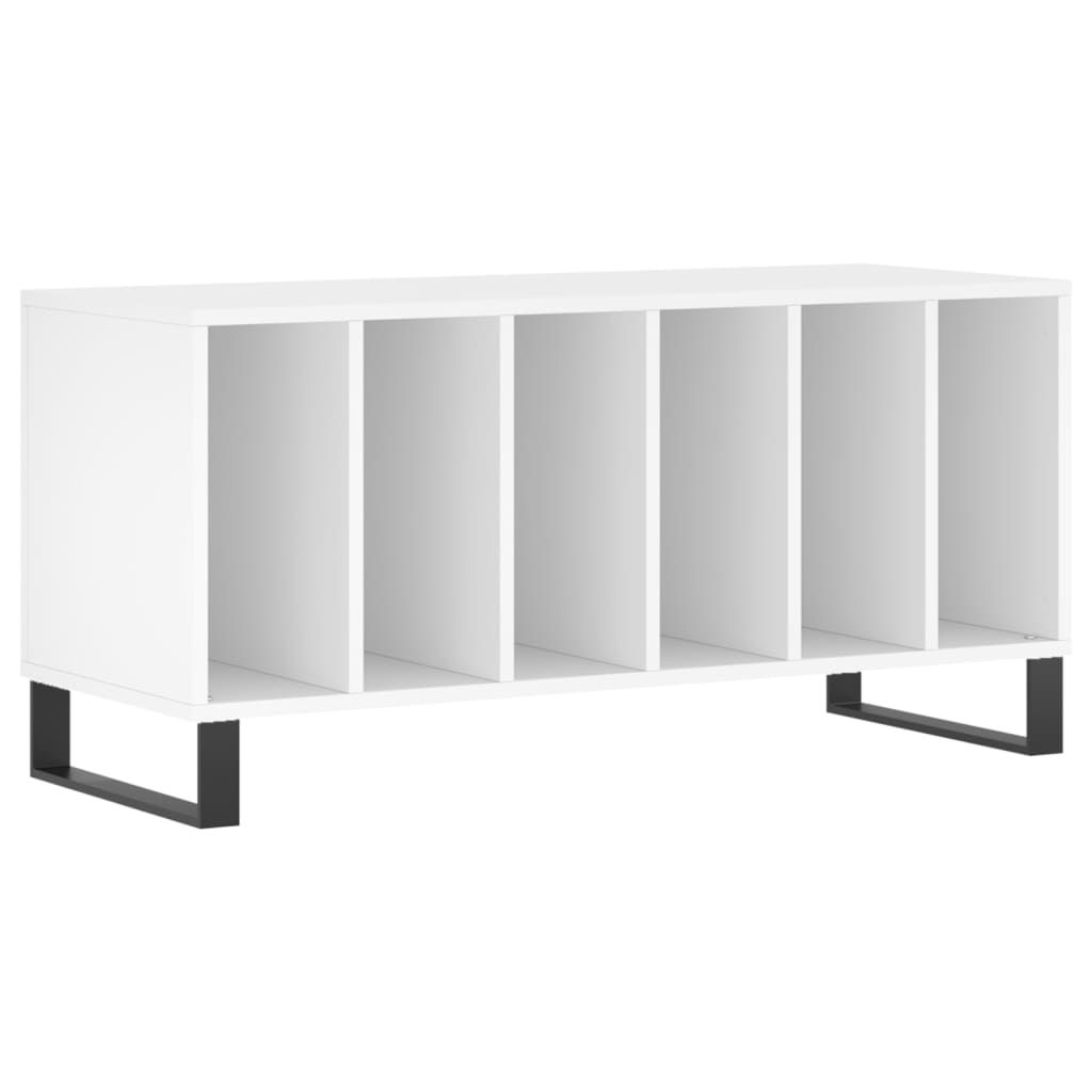 Record Cabinet 100x38x48 cm Engineered Wood White