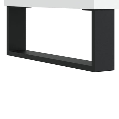Record Cabinet 100x38x48 cm Engineered Wood White