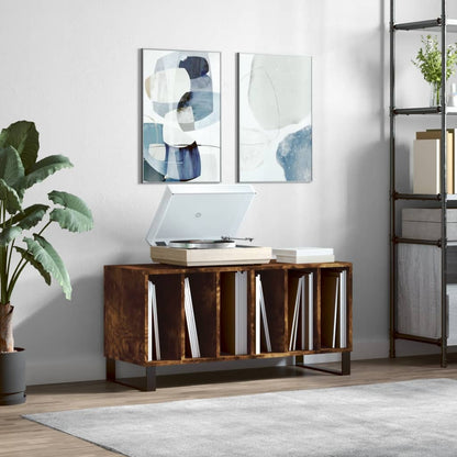 Record Cabinet 100x38x48 cm Engineered Wood Smoked oak