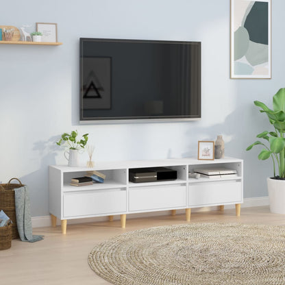TV Cabinet 150x30x44,5 cm Engineered Wood White 150 cm