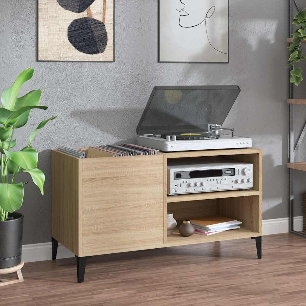 Record Cabinet 84,5x38x48 cm Engineered Wood Sonoma oak 84.5 x 38 x 48 cm