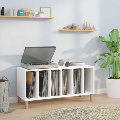 Record Cabinet 100x38x48 cm Engineered Wood white