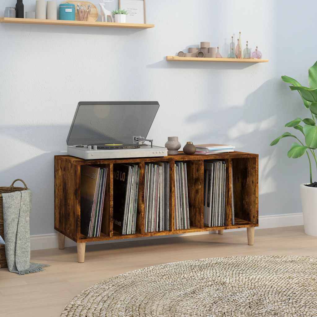Record Cabinet 100x38x48 cm Engineered Wood smoked oak