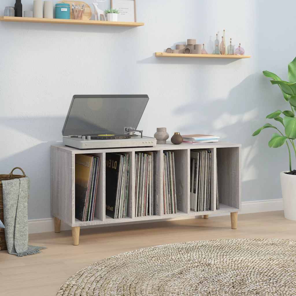 Record Cabinet 100x38x48 cm Engineered Wood grey sonoma
