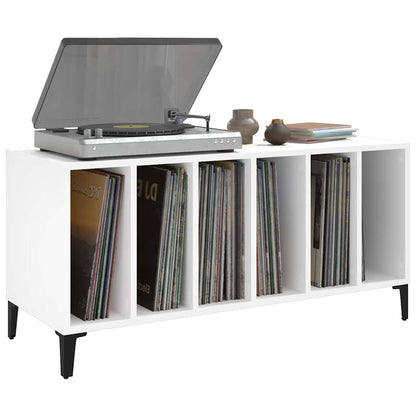 Record Cabinet 100x38x48 cm Engineered Wood White
