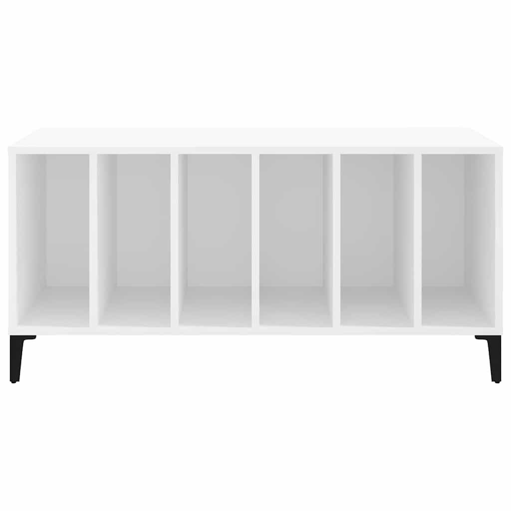 Record Cabinet 100x38x48 cm Engineered Wood White