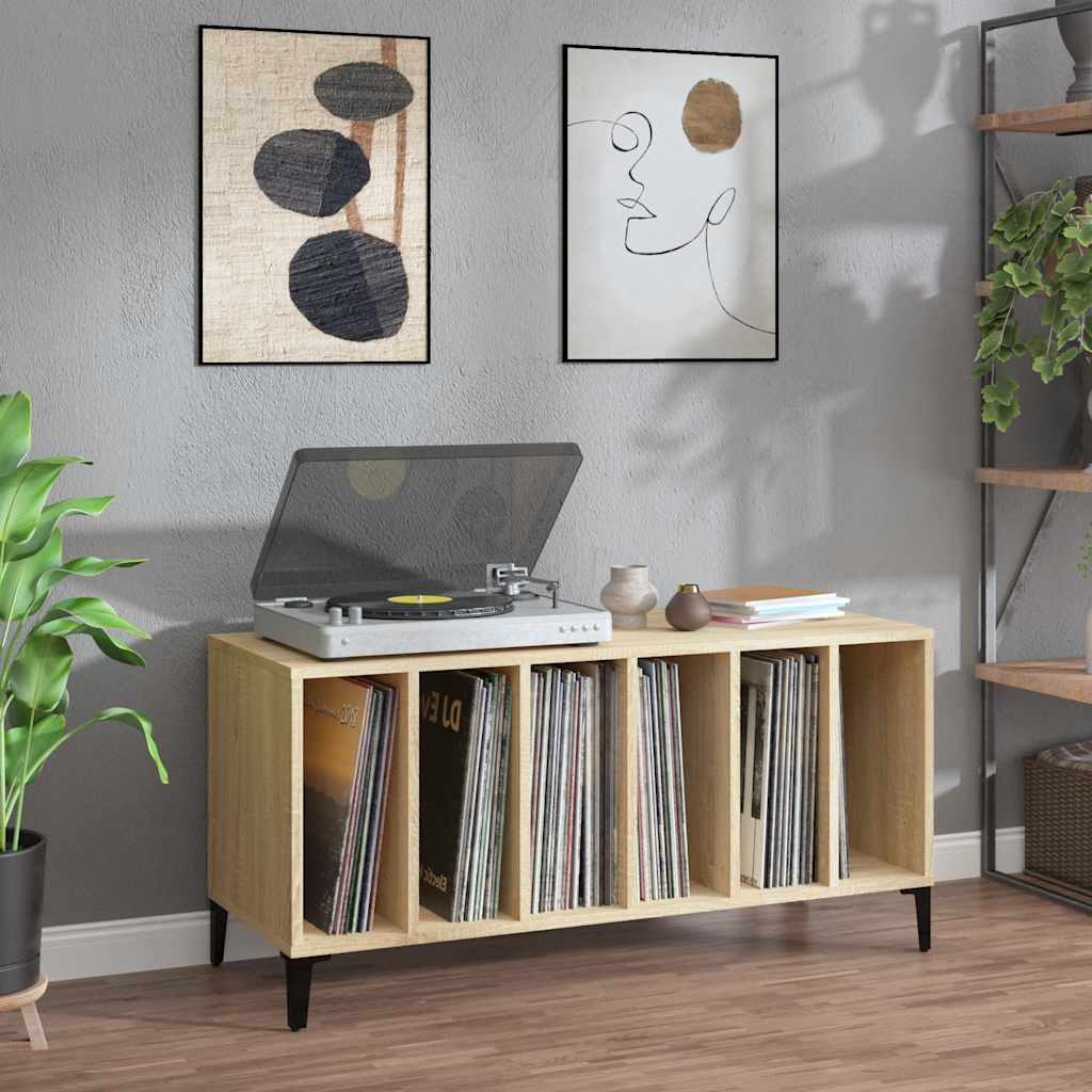 Record Cabinet 100x38x48 cm Engineered Wood Sonoma oak