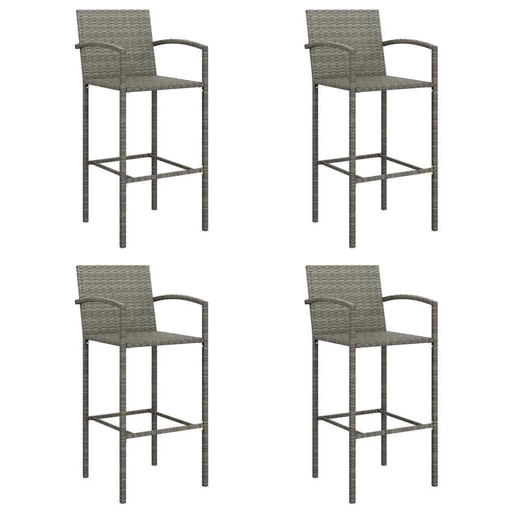 5 Piece Garden Bar Set Poly Rattan 4