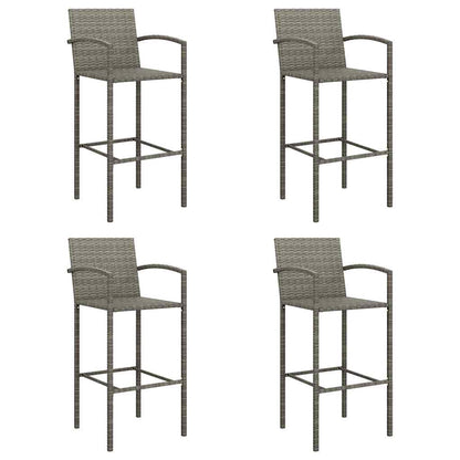 5 Piece Garden Bar Set Poly Rattan 4