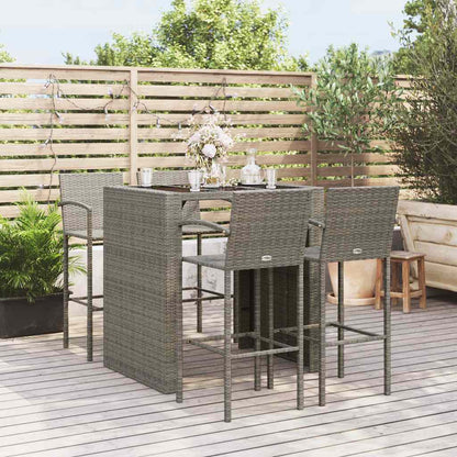 5 Piece Garden Bar Set Poly Rattan 4
