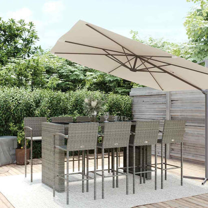 5 Piece Garden Bar Set Poly Rattan 8